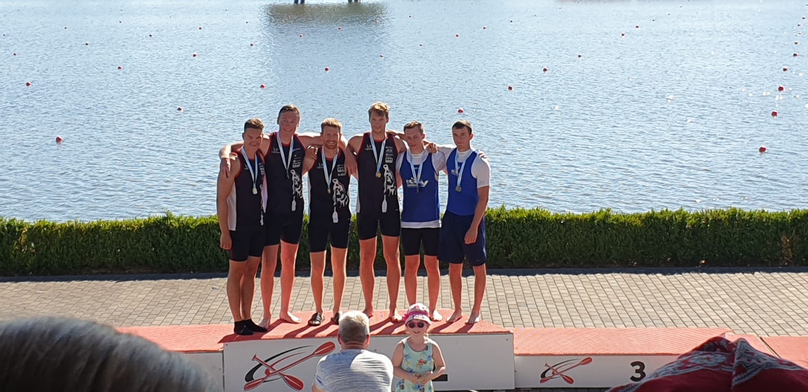 Siegerehrung K4 (Marc Paradies, Rico Wolf rechts)