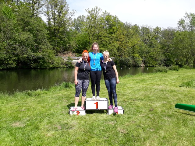 Dominique Richter, Hanna Lotta Neuber, Emma Krüger (links nach rechts), Damen LK Rennen