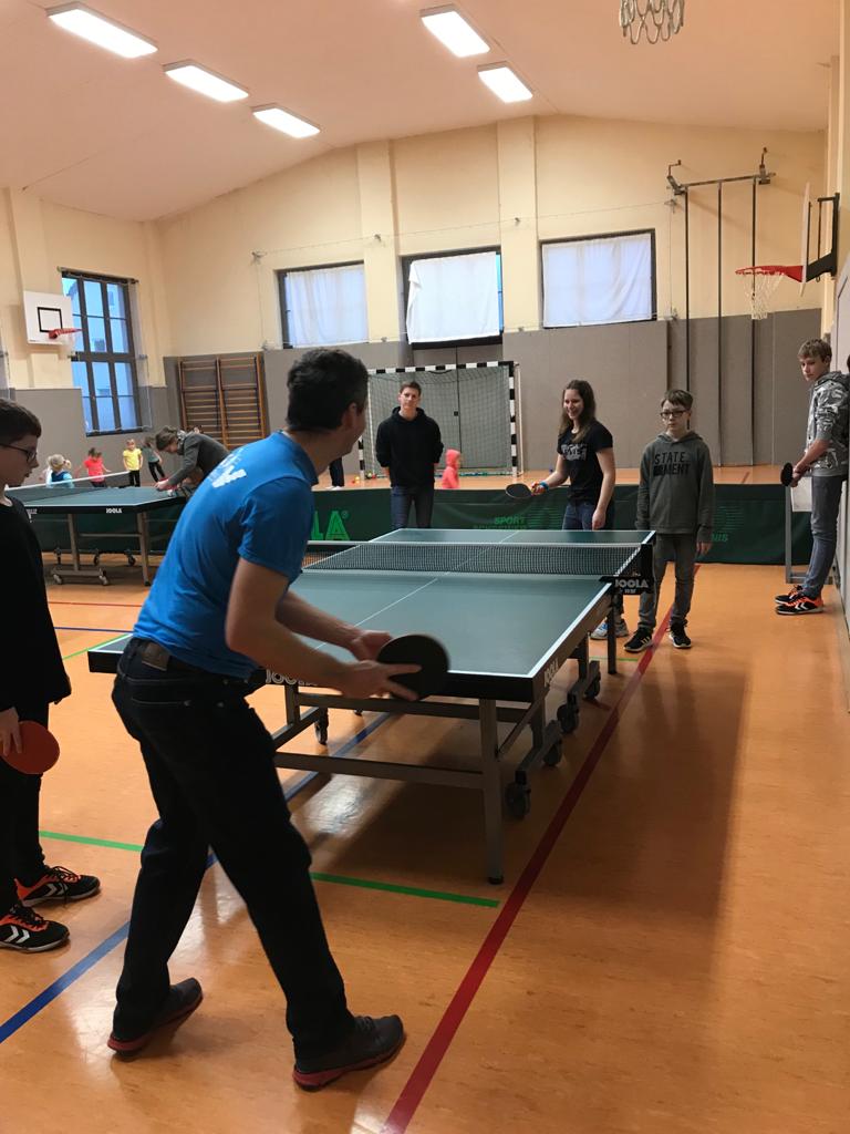 Tischtennis in der Halle